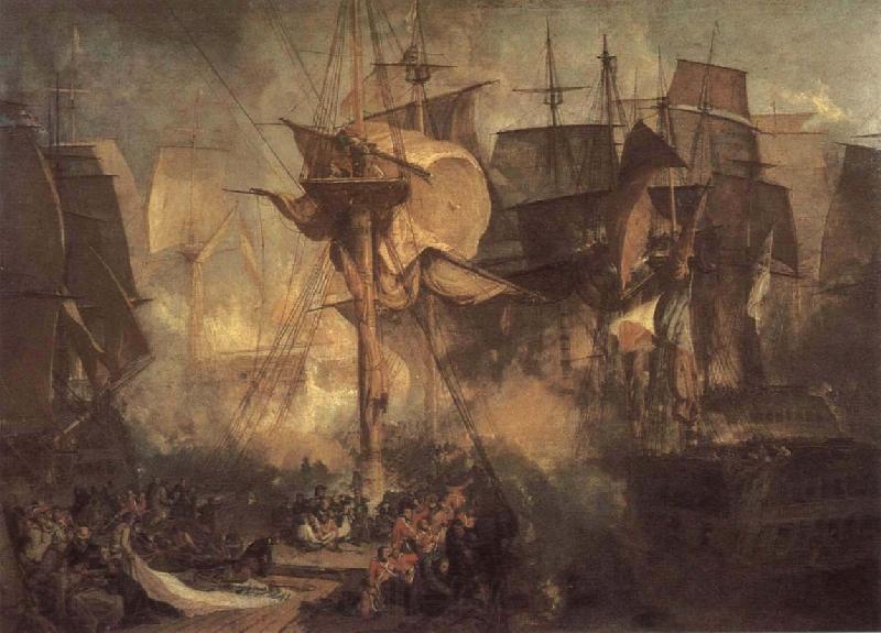 Joseph Mallord William Turner Sea fight France oil painting art